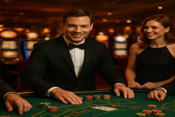 রঙিন স্লট মেশিন ও আলোয় ভরা খেলার পরিবেশ