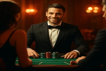 সোনালি কয়েন ও রুলেটের গতিশীল ক্যাসিনো দৃশ্য