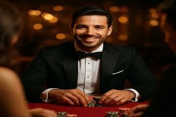 আলোকিত রুলেট চাকা ও ক্যাসিনো চিপসের দৃশ্য, যা লাইভ গেমের উত্তেজনা জাগিয়ে তোলে